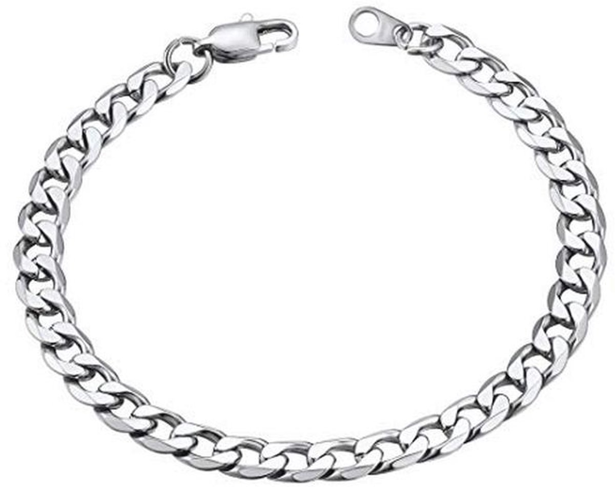 Stijlvolle RVS Armband voor Mannen en Jongens - Hip Hop Cubaanse Link Ketting in Verschillende Breedtes