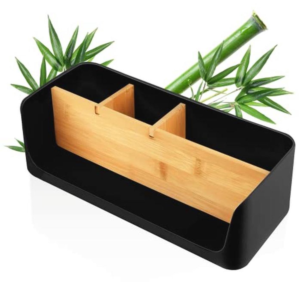 Eco Bureau- en Kantoororganizer met Telefoon- en Tablethouder - Zwart