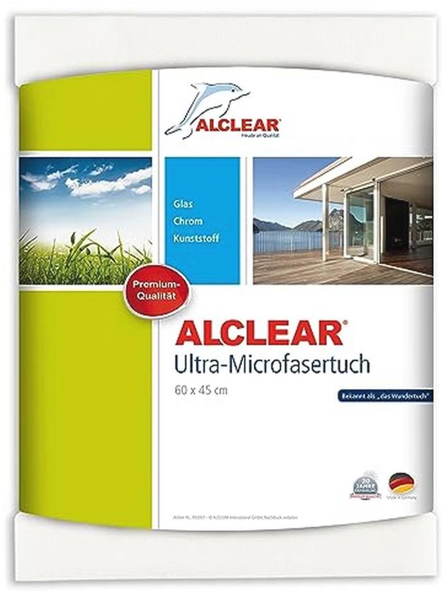Microfibre Glasdoek voor Ramen, Huishoudens en Auto's - 60 x 45 cm, Wit