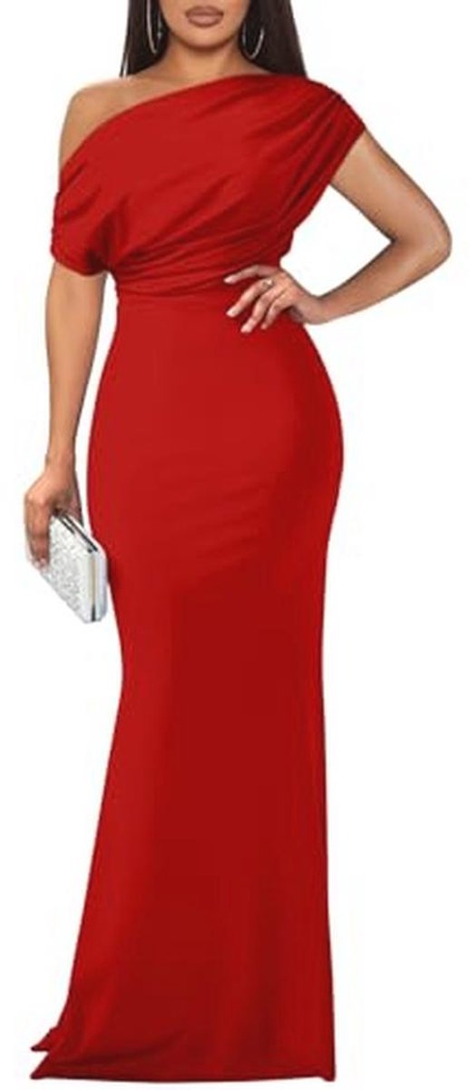Elegante Mouwloze Off-Shoulder Bodycon Lange Jurk voor Vrouwen