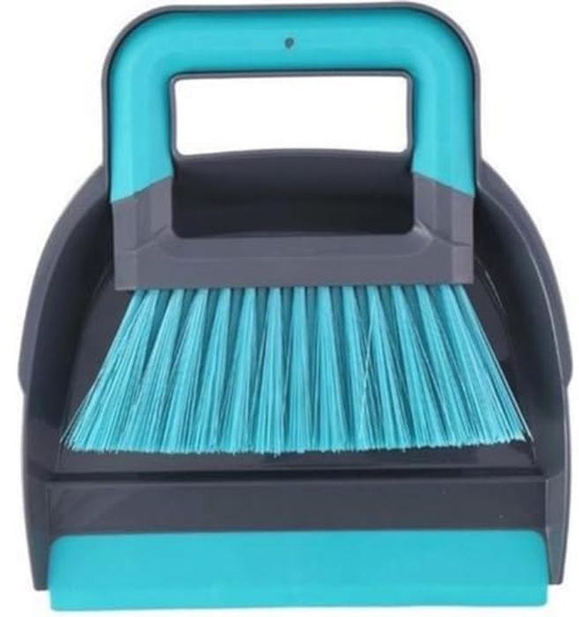 Mini Stoffer en Blik 19 x 21,5 cm - Blauw/Grijs
