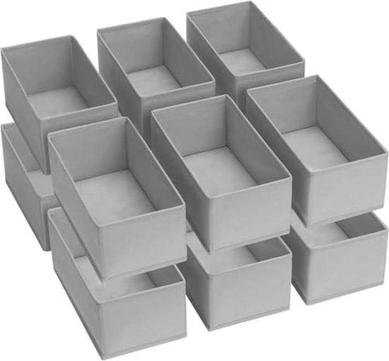 Homsorout kledingkast-organizer - set van 8 lade-organizers kleding baby, opvouwbare opbergbox stoffen dozen opbergen voor commode, sokken, BH's, wit Homsorout kledingkast-organizer - set van 8 lade-organizers kleding baby, opvouwbare opbergbox stoffen dozen opbergen voor commode, sokken, BH's, wit