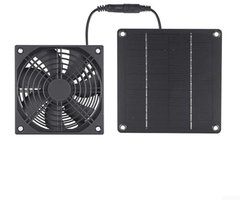 Zonne-ventilator 50W voor Huiskamer, Kantoor of Tuin - Energiezuinige Uitlaatventilator met Zonnepaneel