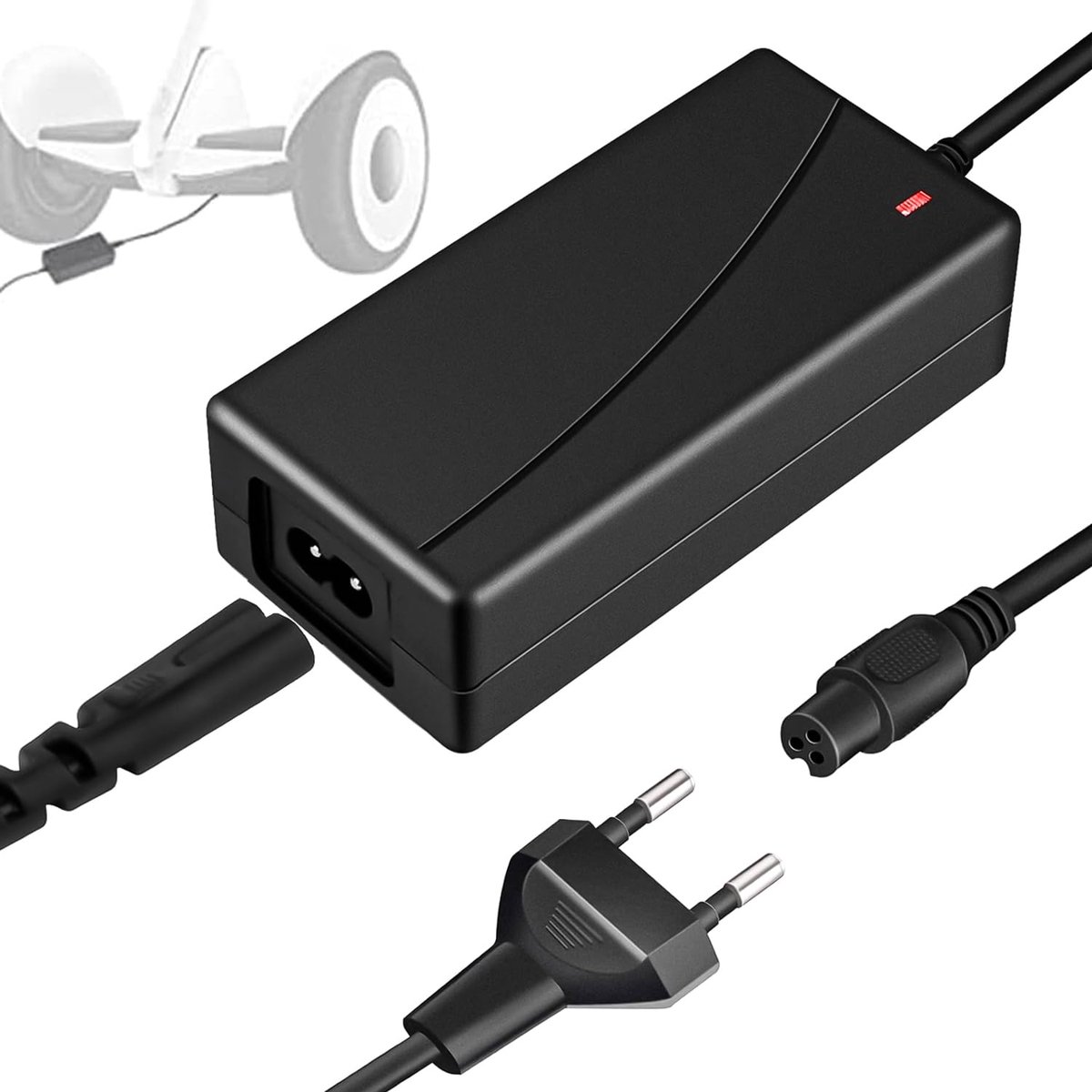 Hoverboard E-Scooter Oplaadkabel 42V 2A 3-Pin Elektrische Scooter Lader Elektrische Scooter Stroomadapter voor Balance Hoverboard Zelfbalancerende Slimme Elektrische Scooter