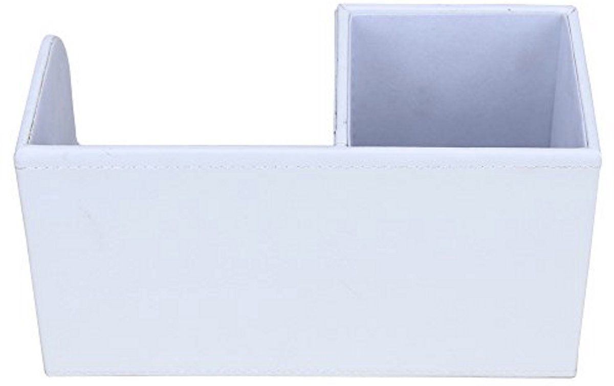 Multifunctionele bureau-organizer met 3 opbergvakken en pennenkoker (wit)