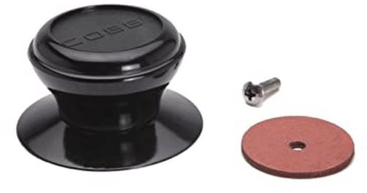 Grillgreep voor deksel - 4 x 4 x 3 cm - Zwart RVS