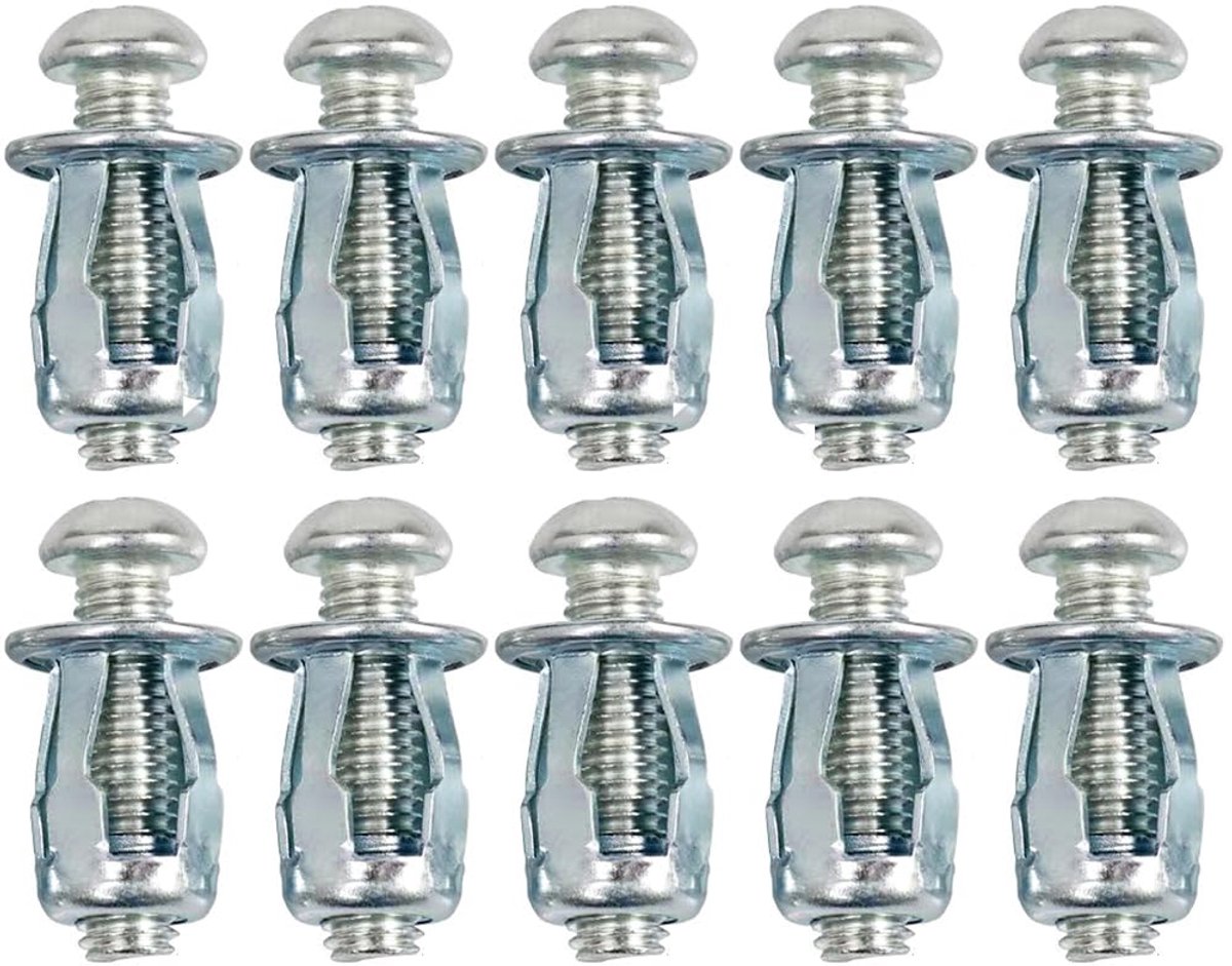 Holle metalen spouwankers, 10 stuks M5 extra korte holle wandankers, holle deurbevestigingen voor 0-5 mm deurwand, aluminium plaat, ijzeren plaat, houten plank (25 mm)