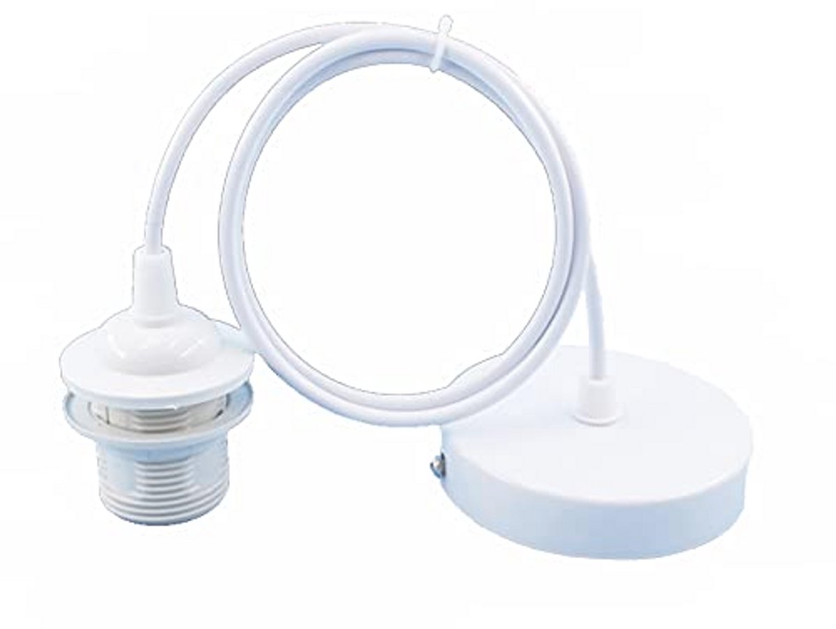 E27 Metalen Hanglampfitting met Kabel - Vintage Plafondlampfitting voor Diverse Lampen
