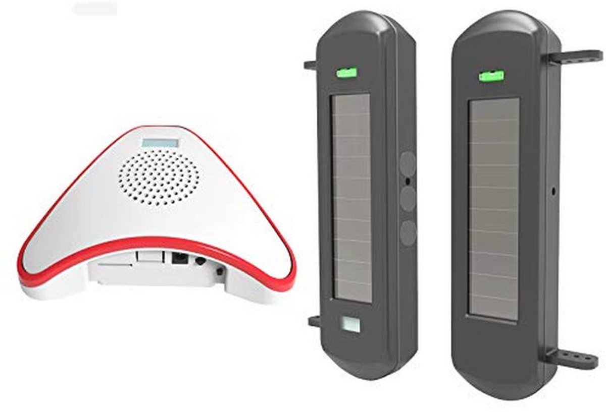 Draadloos zonne alarmsysteem met lange transmissiebereik en infrarode detectie
