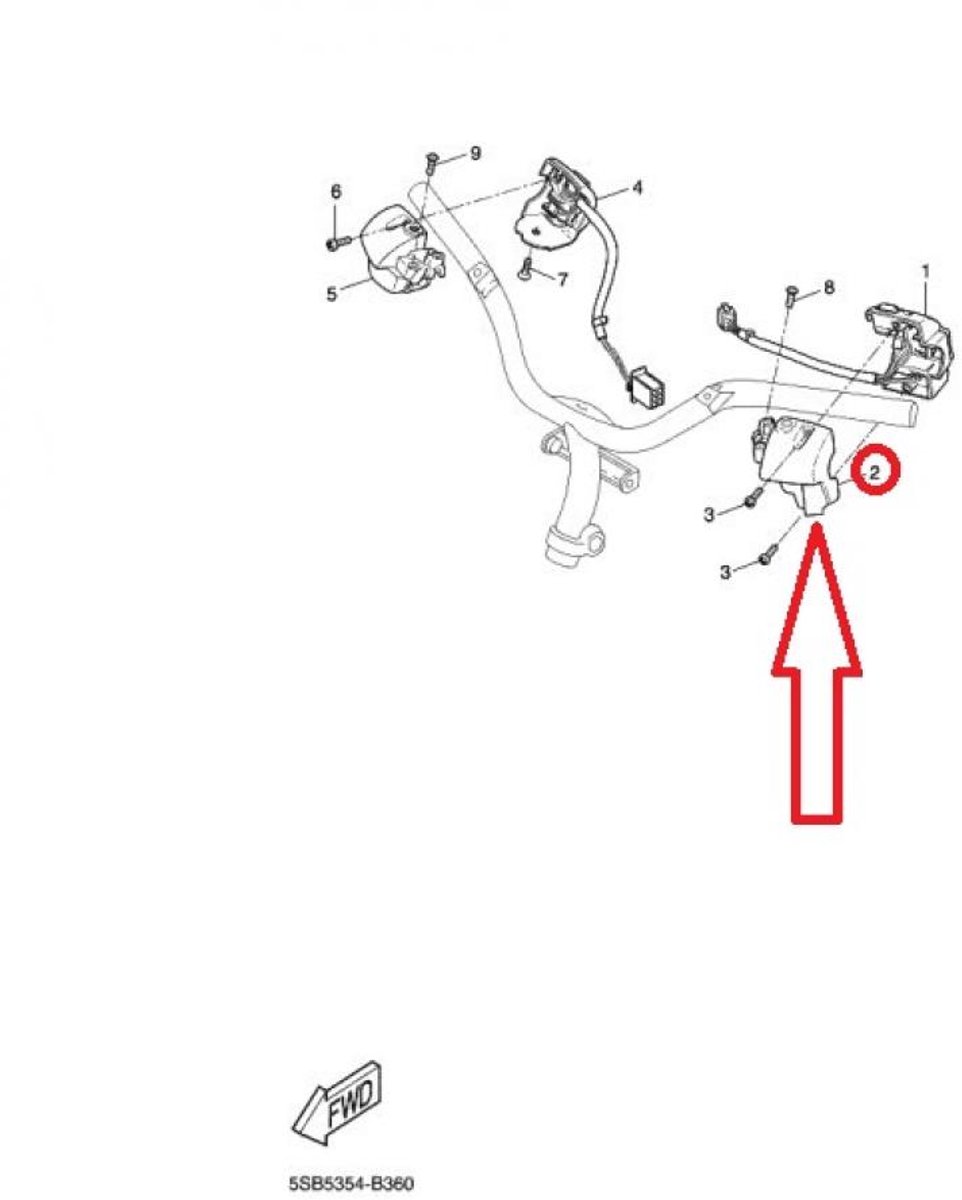 Demi Commodo gauche Partie AV pour scooter MBK 50 Nitro 5SB-H3987 FC3141 Neuf