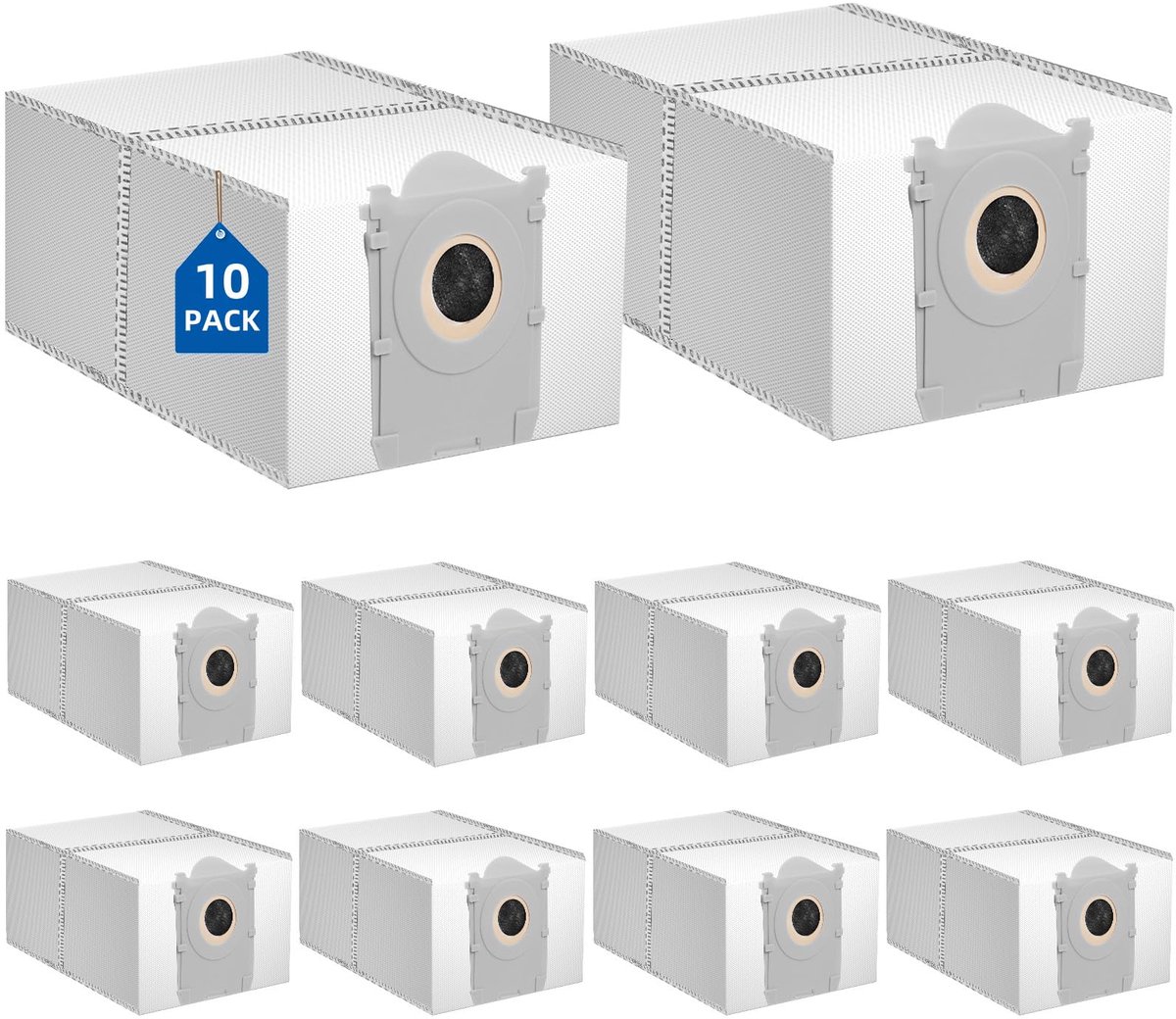 Namajunas - Stofzuigerzakken Geschikt voor ECOVACS - Geschikt voor ECOVACS DEEBOT X8 PRO OMNI / X9 PRO OMNI / T50 Pro OMNI / T50 MAX PRO OMNI / T80 OMNI - 4L actieve koolzakken Vervanging - Stofzuigeraccessoires - 10 stuks