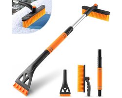 IJsschraper en Sneeuwborstel - Uitschuifbare-360° Draaiende Autoborstel voor Voorruit - Winter Accessoire voor Auto, SUV en Bestelwagen