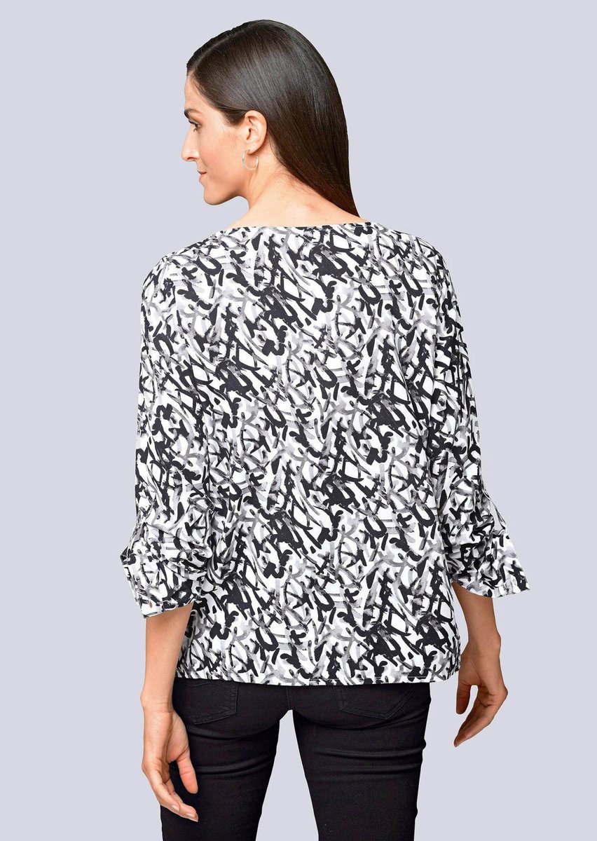 ALBA MODA Gedessineerde Blouse Blouse met print