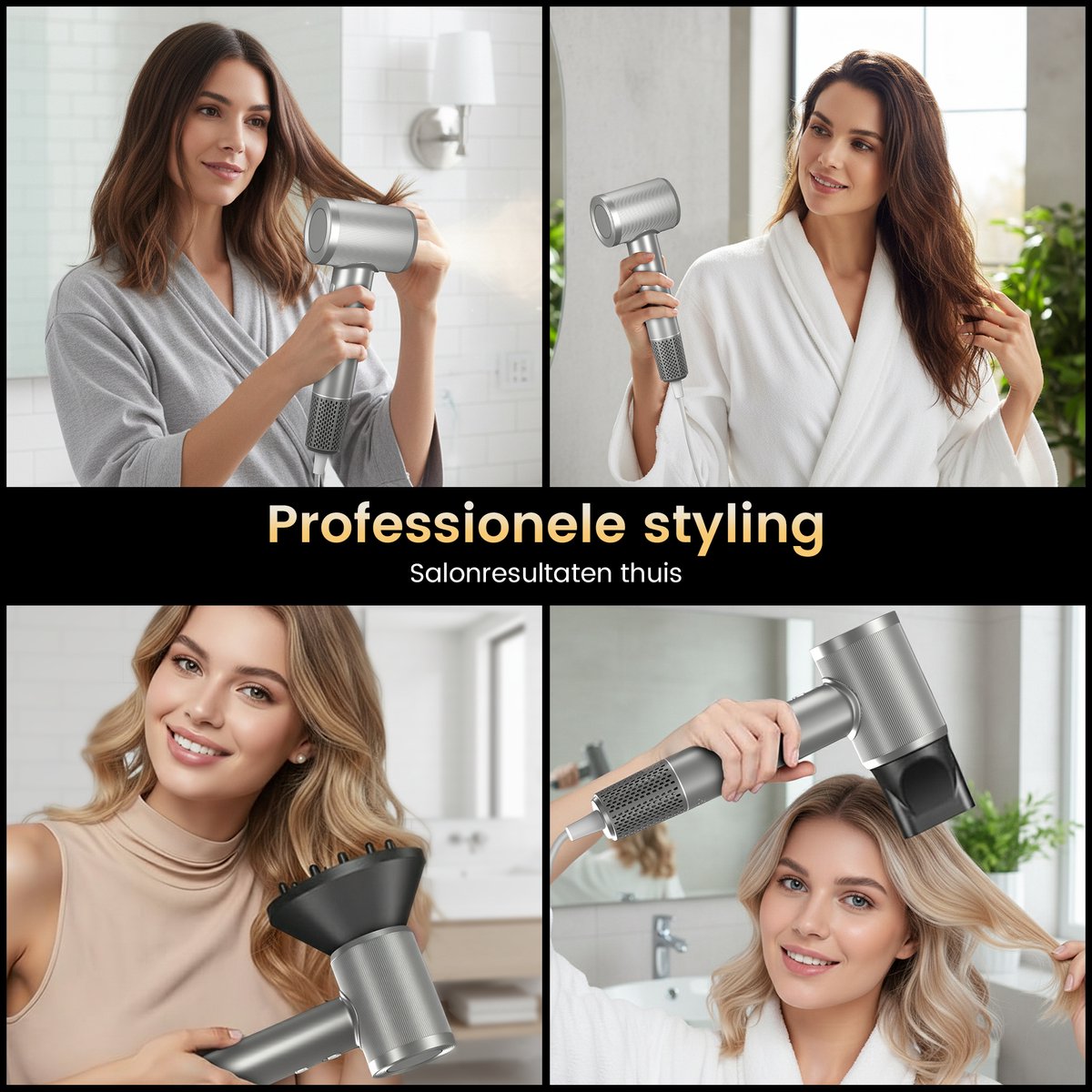 Royce Professionele Föhn - Föhn met Diffuser - Haardroger - afbeelding 2