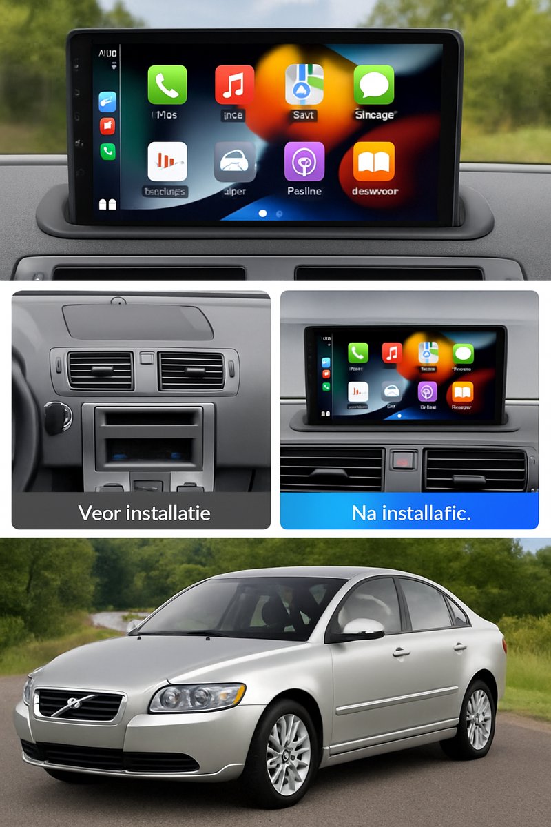 ADIVOX 9 inch T1 geschikt voor Volvo S40/C30/C70 2007-2012 Android 15 CarPlay/Auto/Wifi/RDS/DSP/DAB+
