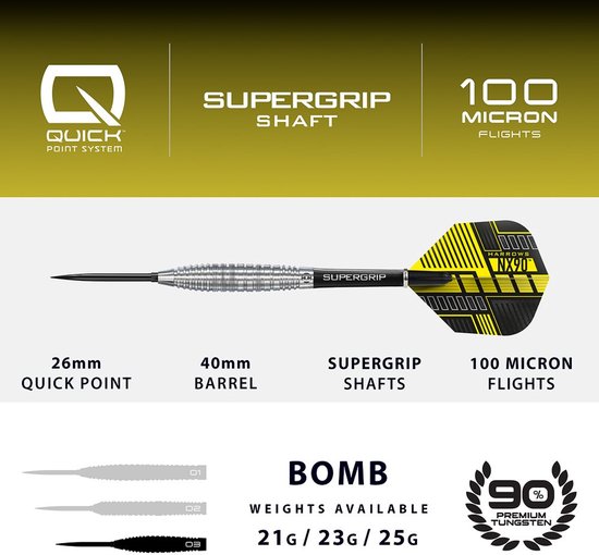 NX90 Bomb 90% tungsten 25Gr Quick Point — afbeelding 2