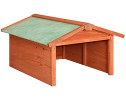 vidaXL - Overkapping - voor - robotgrasmaaier - 72x87x50 - cm - massief - vur...
