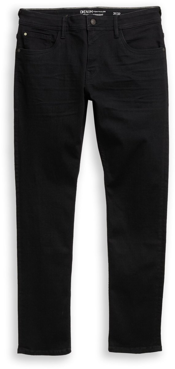 Tom Tailor Denim - TTAEDAN STRAIGHT Jeans - Maat 30/30 - black black denim