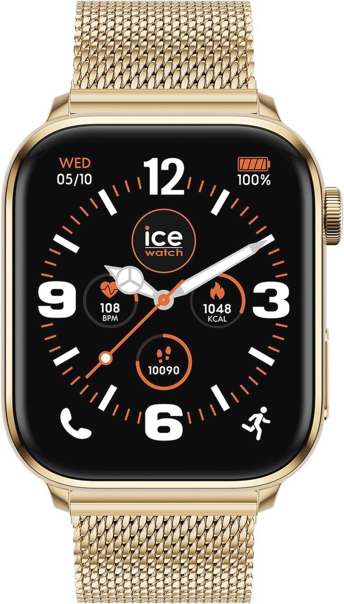Slim Rechthoekig Verbonden Horloge met AMOLED en GPS - Waterdichte Smartwatch (1.78 inch)