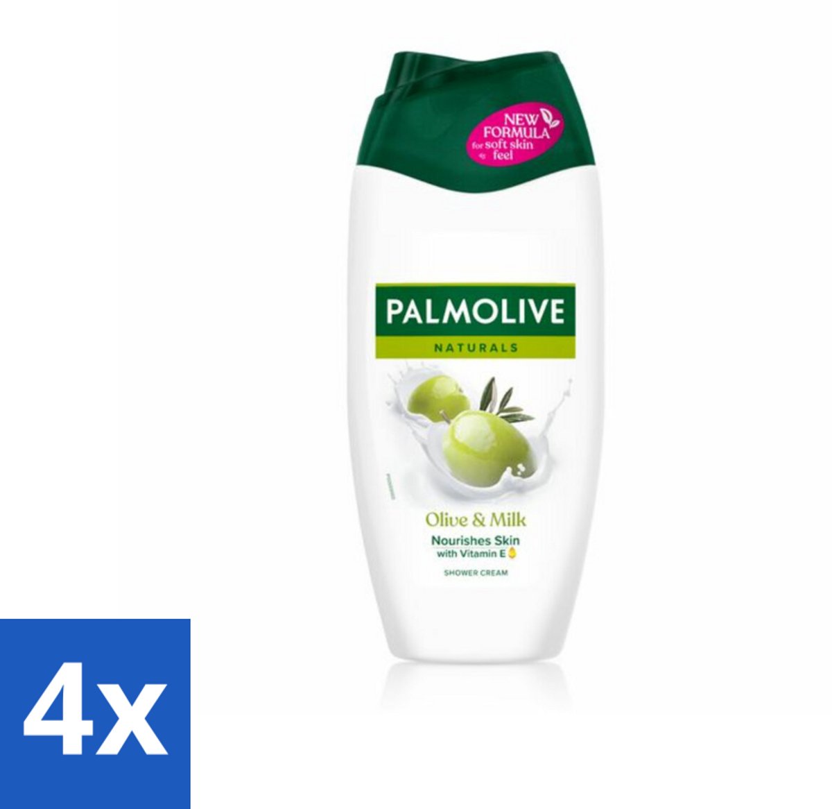 4 x Palmolive Naturals - Olijf & Melk - Douchecrème - Natuurlijk & Verzachtend - 250 ml - Douchecrème - Olijf & Melk - Natuurlijke Ingrediënten - Vegan - Hydraterende
