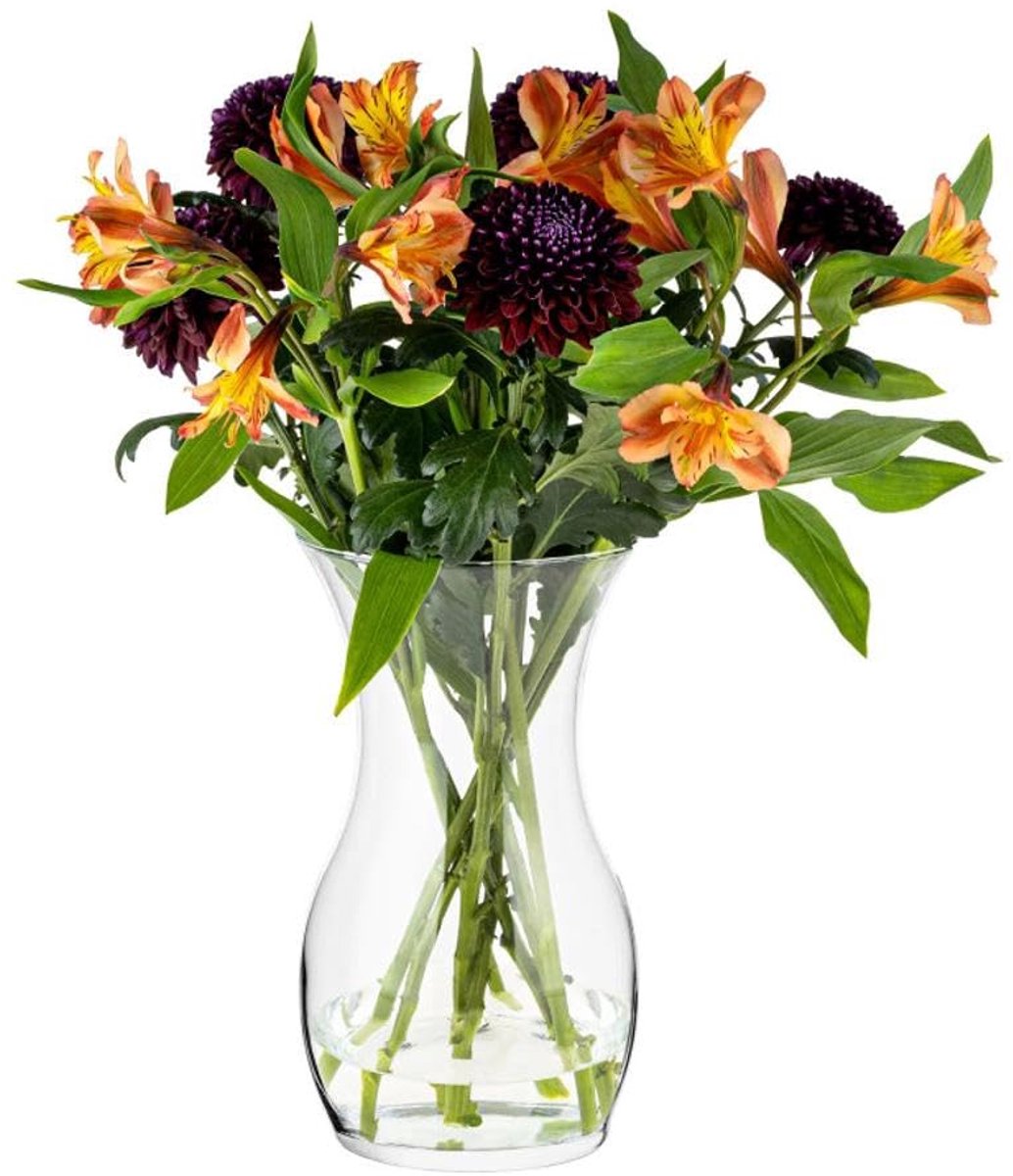 Imperatoris Glazen Vazen / Glazen Flessen – Mini Decoratieve Vaas Flesjes – Helder Glas – Inclusief Strik – 14 x 25 cm – Transparant