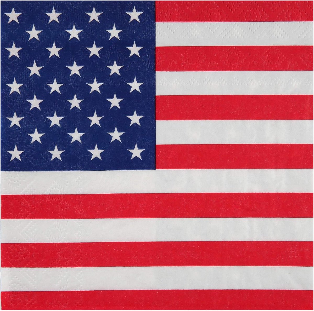 20 Papieren Servetten Amerika Thema Blauw Rood Wit