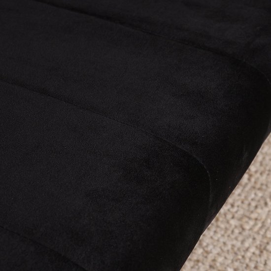 Banc de salle à manger 160cm Banc Sally en velours noir