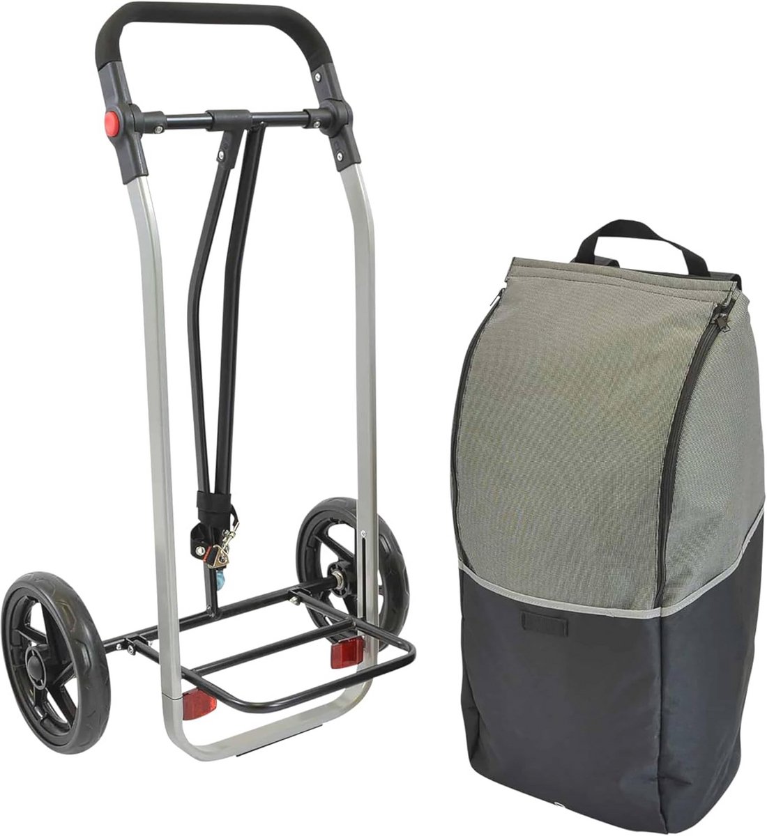 Fiets Trolley met 50 Liter Capaciteit en Afneembare Tas