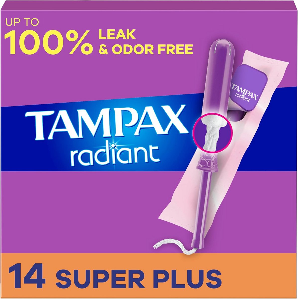 Super Plus Tampons - Ongelooflijke absorptie, ongeparfumeerd, 14 stuks
