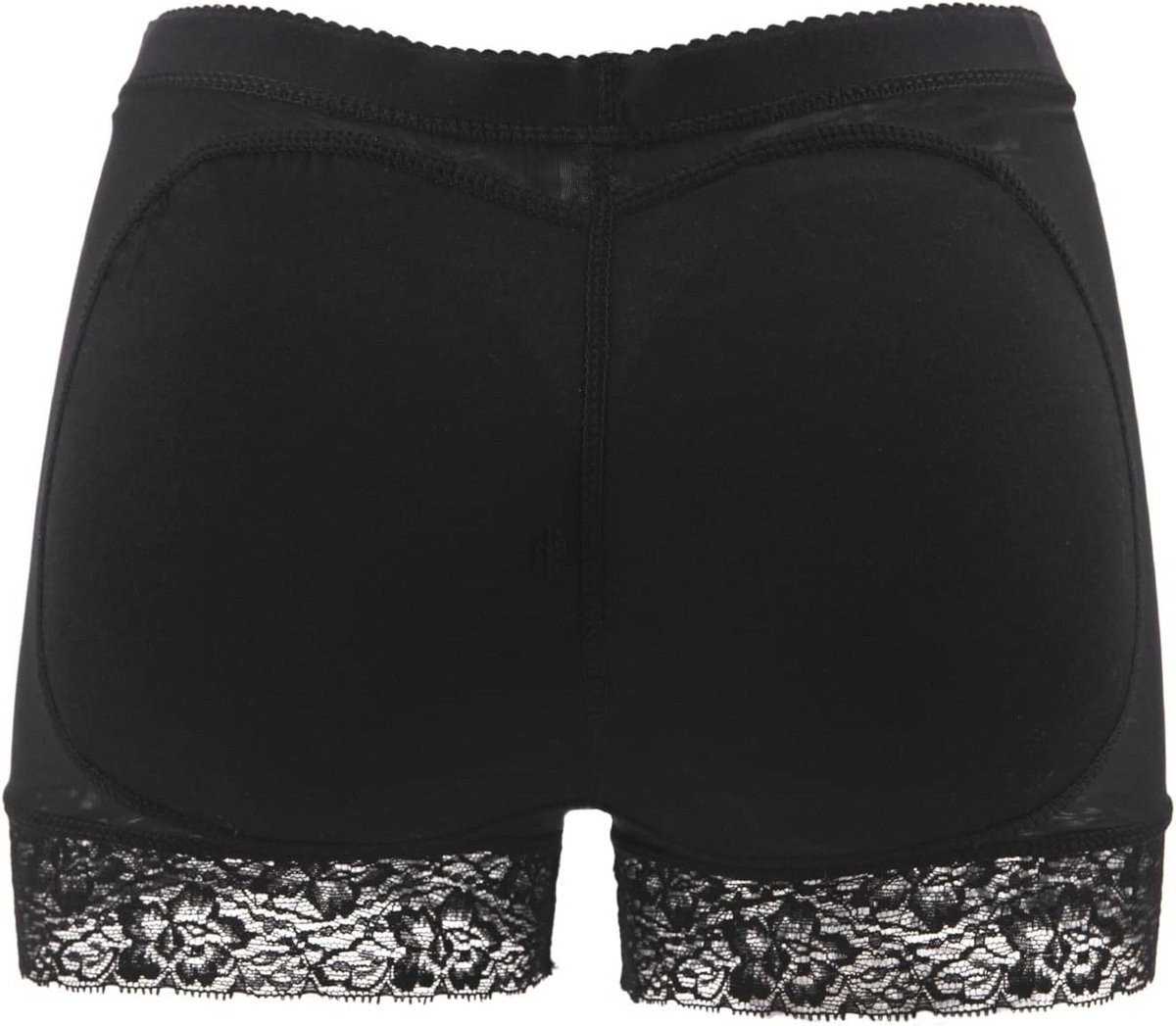 Dames ondergoed hoge taille push-up slip kant naadloze bodyshaper zwart