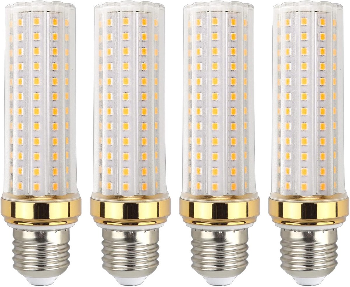 Set van 4x E27 LED Maïslamp 20W Koel Wit 6000K - 2000LM - Vervanger 150W Gloeilamp