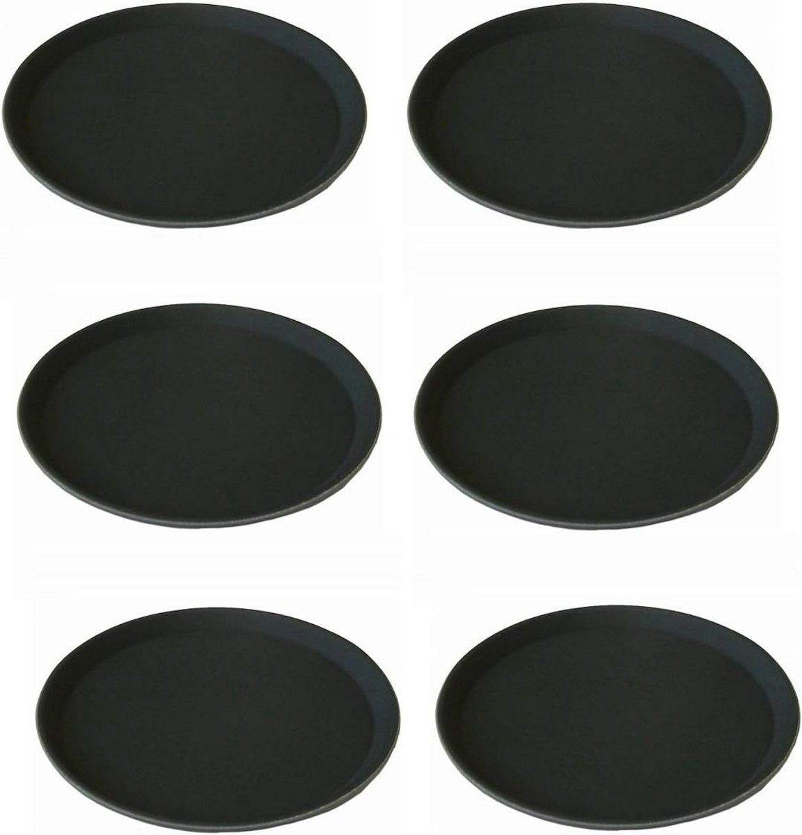 Rond Serveerdienblad Antislip Set van 6 - Robuust en Krasbestendig