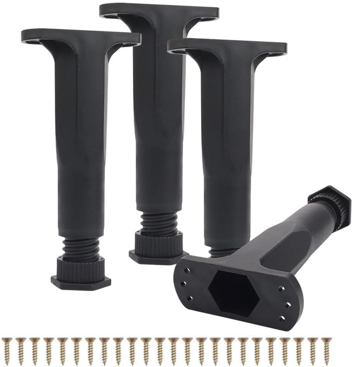 Verstelbare Meubelpoten 16-28 cm - 4 Stuks Antislip Meubelpoten voor Tafels en Meubels