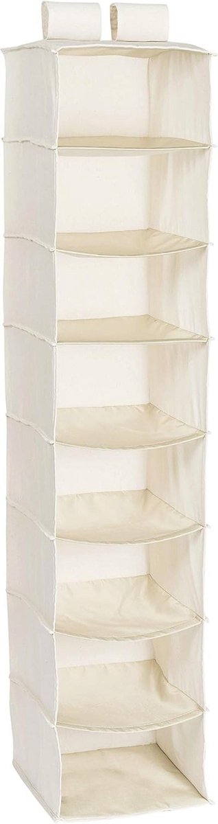 Hangorganizer met 8 Vakken voor Kast, Stof, Natuurlijk - 30,5 x 30,5 x 137,2 cm