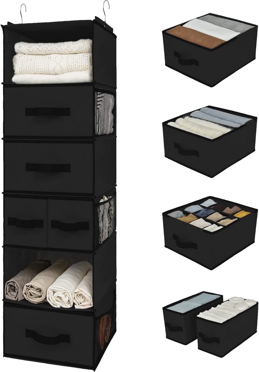Hanging Organizer met 6 Compartimenten - Kleding Organizer voor Kasten