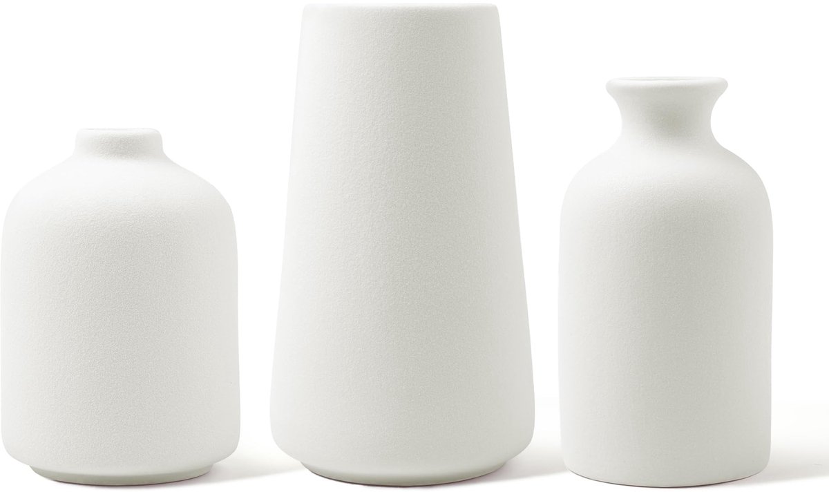 IMPERATORIS® Keramische Vaas Set – Decoratieve Vazen voor Interieur en Woondecoratie – 3 stuks