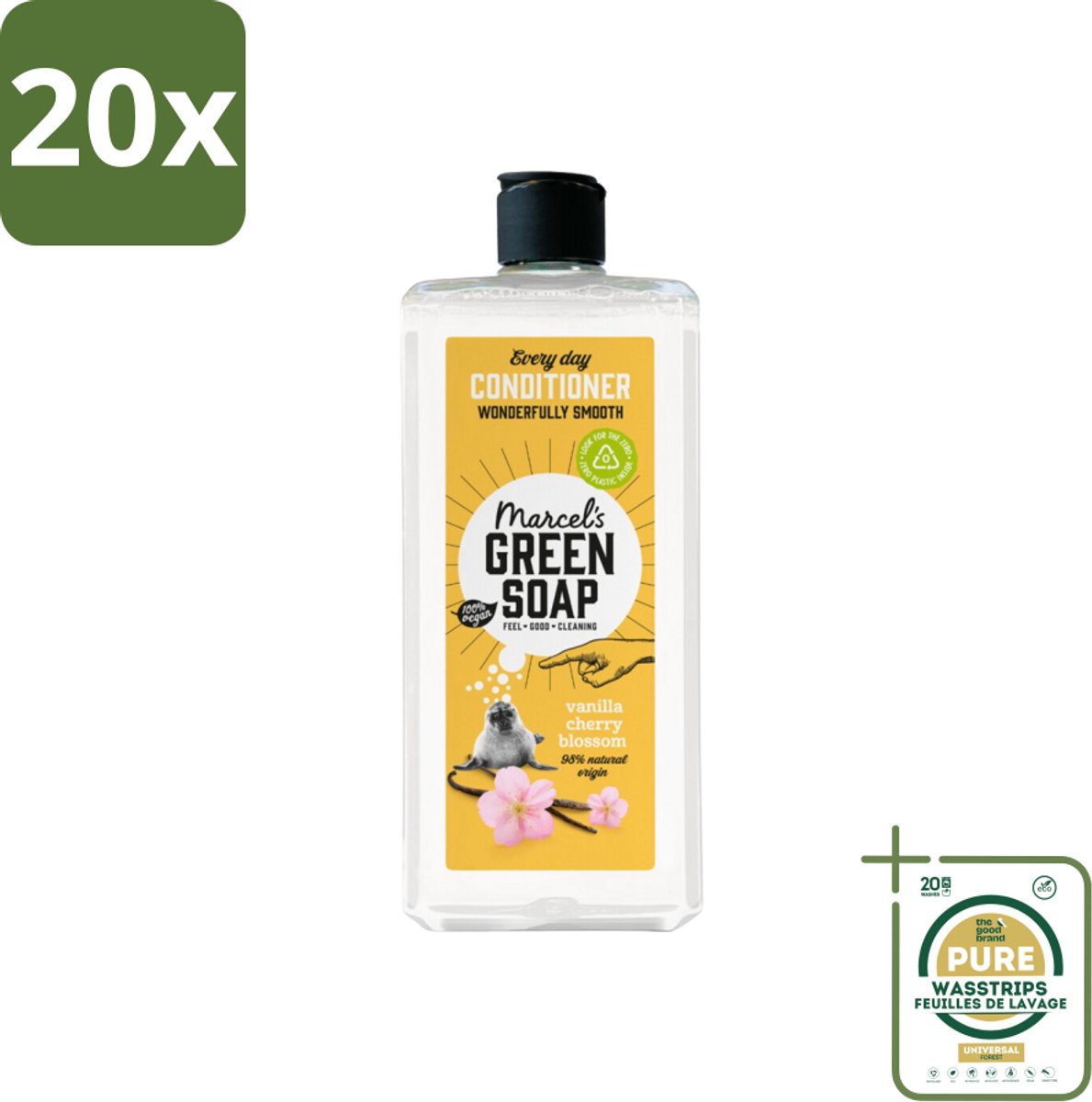 20 x Marcel’s Green Soap – Conditioner – Vanilla & Cherry Blossom – 300 ml - Grootverpakking - Koffie - Koffiezetapparaat - Koffiezetapparaat