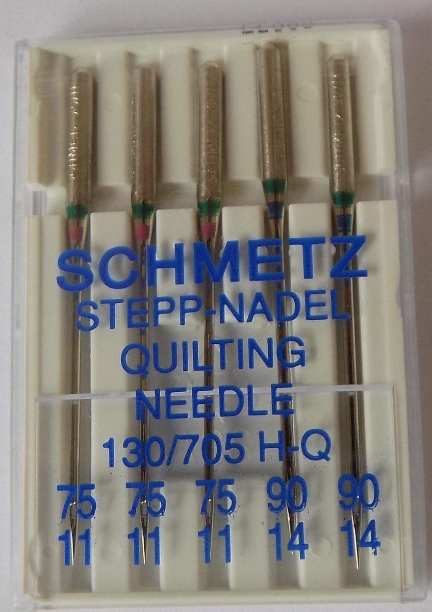Quilt Naaimachine Naalden Set - Diverse Maten 75/11 & 90/14 - Voor Meerdere Stoflagen