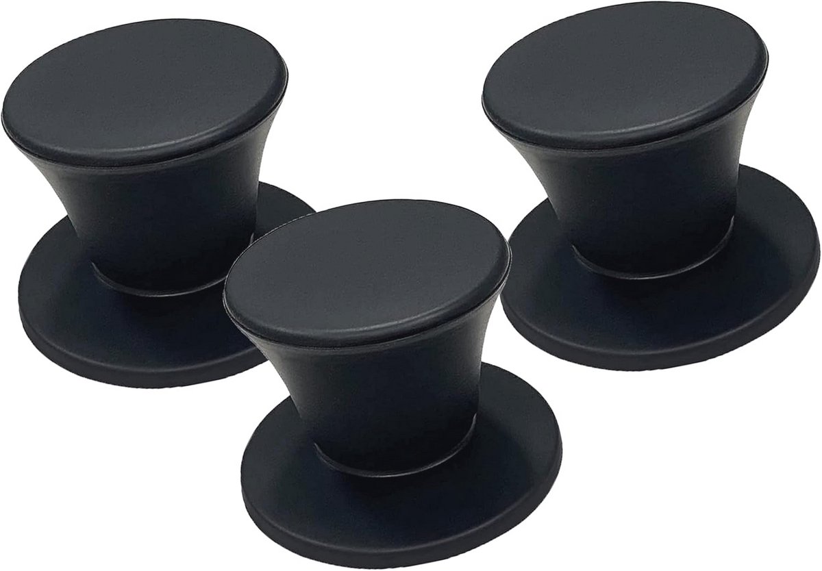 Set van 3 Universele Vervangende Pan Deksels met Hittebestendige Handgreep