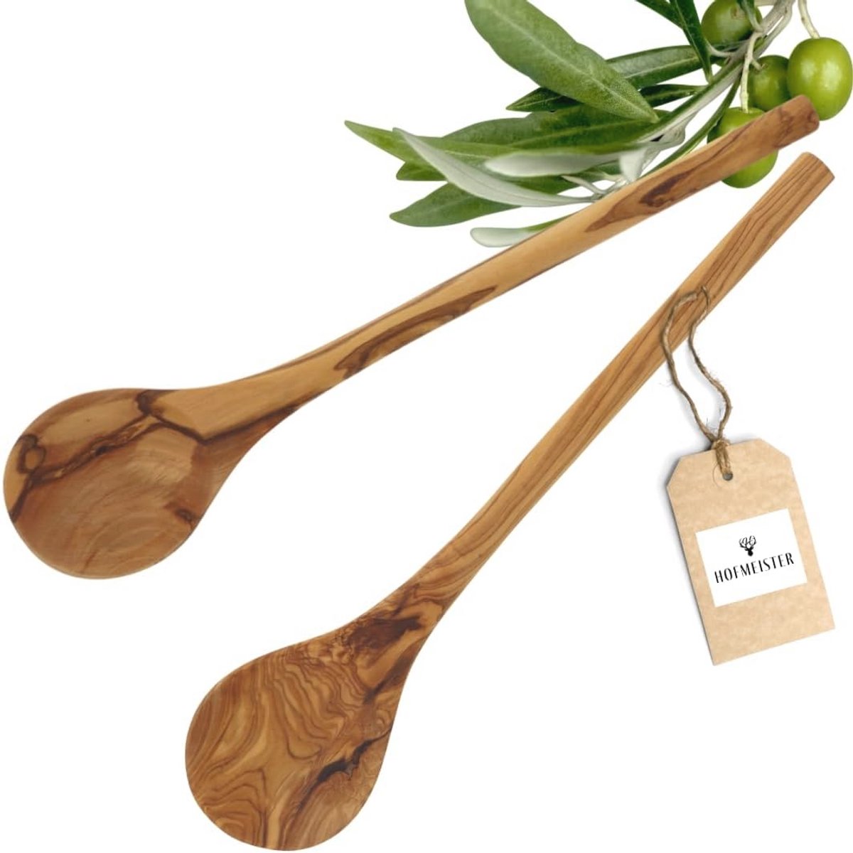 Houten Kooklepels van Olijfhout - 30 cm