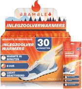 Bramble – 60 Insoles Voetwarmers - Natuurlijke, geurloze, luchtgeactiveerde verwarmers - tot 10 uur warmte - 30 paar (60 verwarmers)