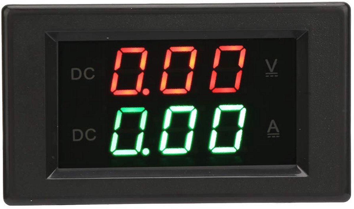 Digitale Ampèremeter en Voltmeter - 20 A, DC 0-100 V, LED Stroomtester met Dubbel Display