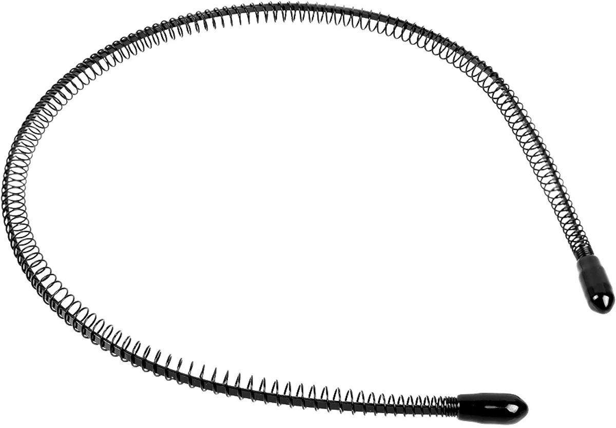 Fashion Metal Haarband Serie - Unisex Haaraccessoire - Stijl F - 1 - Zwart Metalen Golfvorm