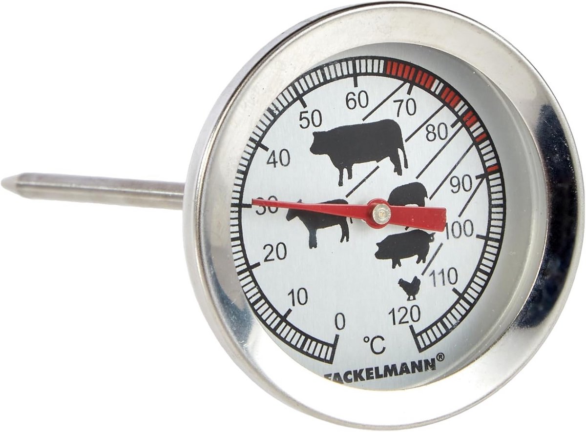 Roestvrijstalen Roosthermometer van 11 CM voor Perfect BBQ-resultaten