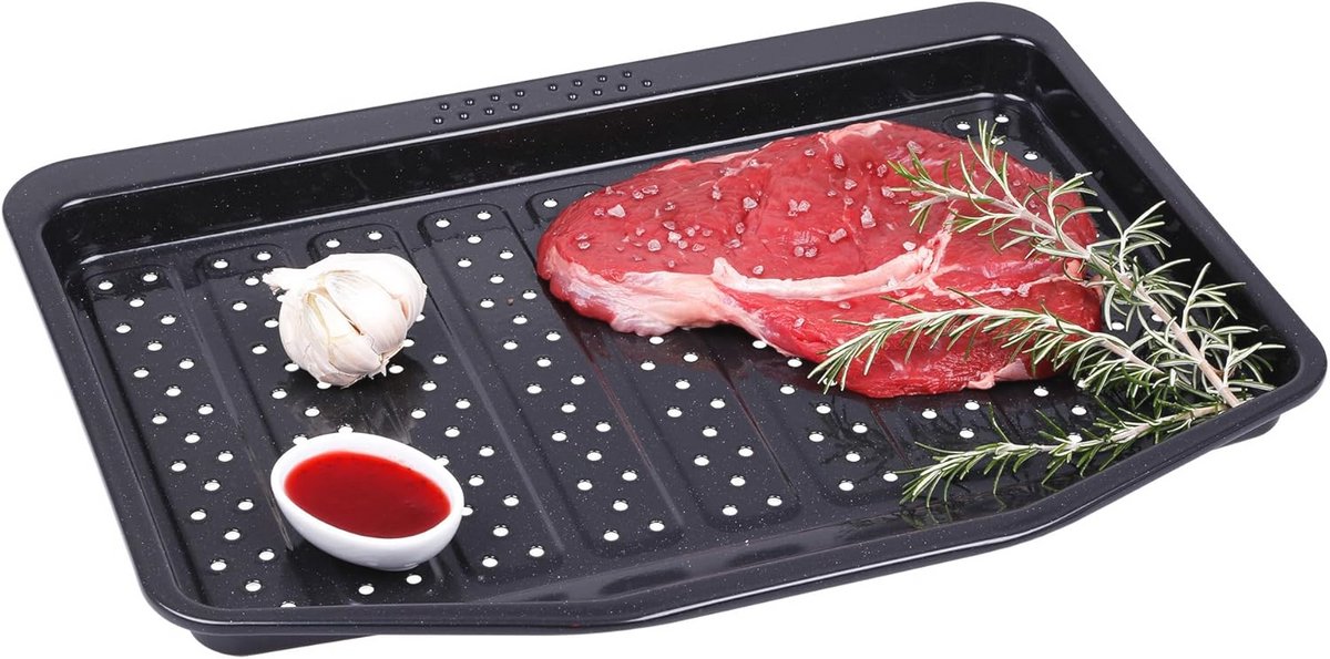 Geëmailleerde Grill- en Ovenschaal 41x31,5 cm - Duurzaam en Hygiënisch
