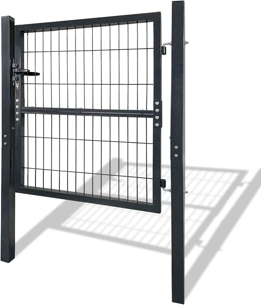 Robuuste Antraciet Tuinpoort 100x100 cm Inclusief Slot en Handgrepen