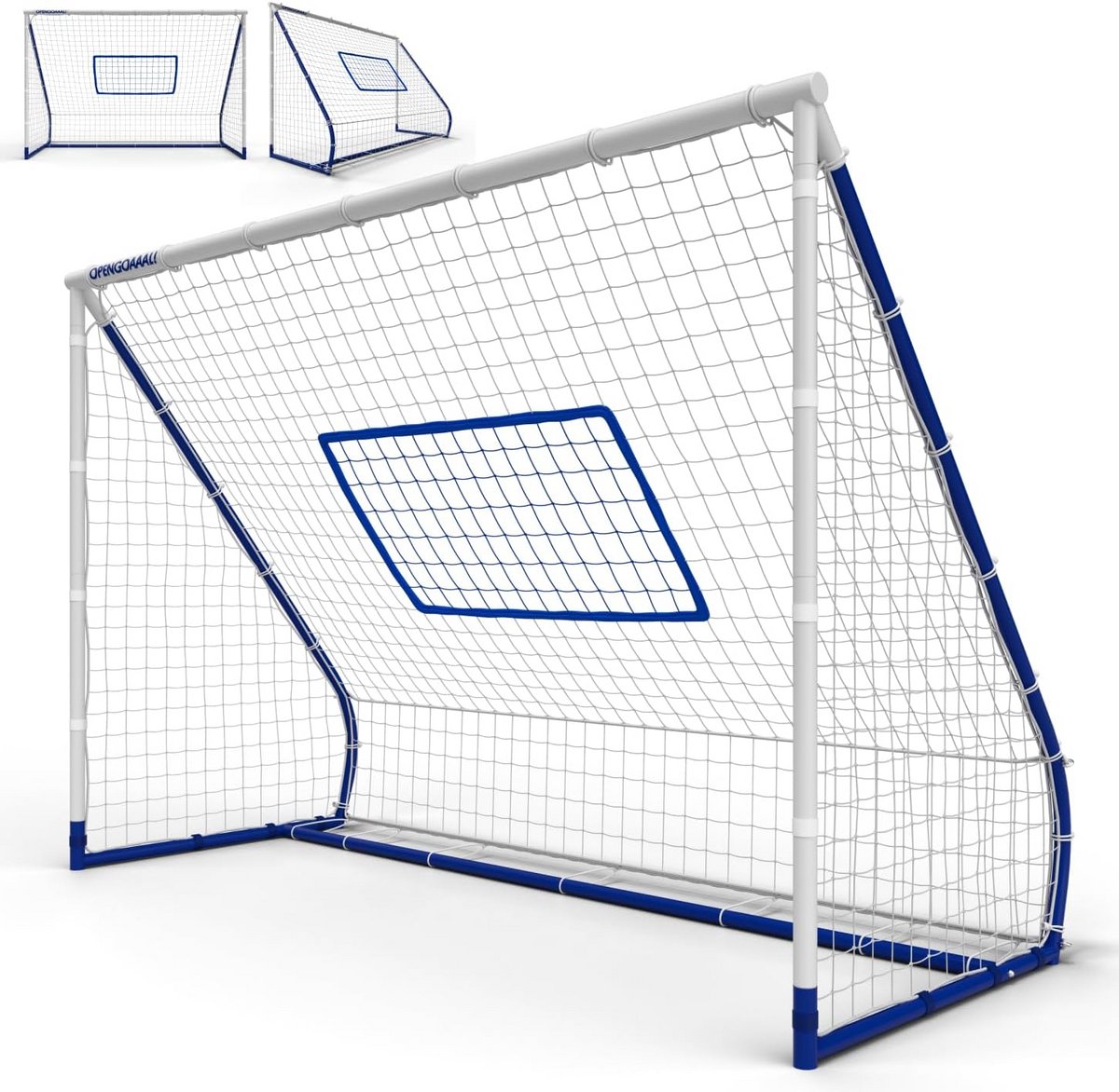 Veelzijdig Voetbaldoel 3-in-1: Rebounder, Grondpas en Aerial Trainer
