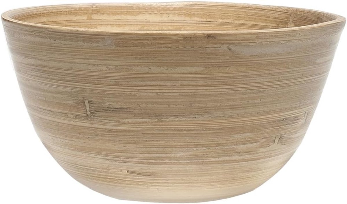 Set van 2 Bamboe Schalen - Natuurlijk Houten Serveerschaal - Diverse Maten