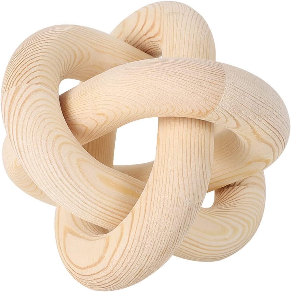 Houten Ketting 6 Inch Handgesneden Rustiek Houten Kleur Decoratief Object voor Koffietafel Landelijk Interieur Moeder Geschenk