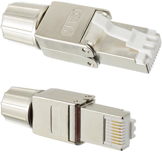 TsoLay RJ45 Cat7 Connector – Metaal, Gereedschapsloos – 2000 MHz – Voor 22-26 AWG Kabel